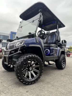 Blue 2025 Evolution D2+2 Maverick golf cart for sale