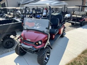 Red 2023 e-z-go express l6 elite lithium golf carts for sale
