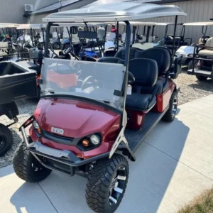 Red 2023 e-z-go express l6 elite lithium golf carts for sale