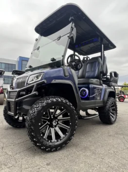 Blue 2025 Evolution D2+2 Maverick golf cart for sale