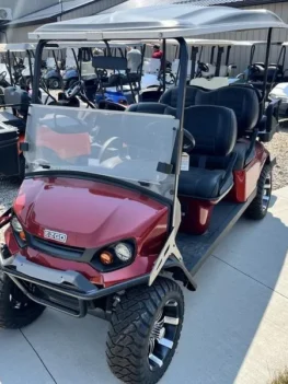 Red 2023 e-z-go express l6 elite lithium golf carts for sale